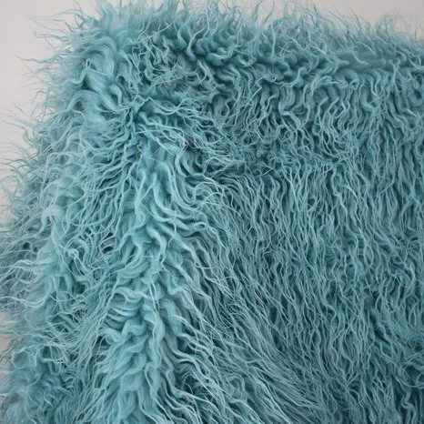 Светильник-голубая монгольская куртка овечка искусственный мех ткань жилет