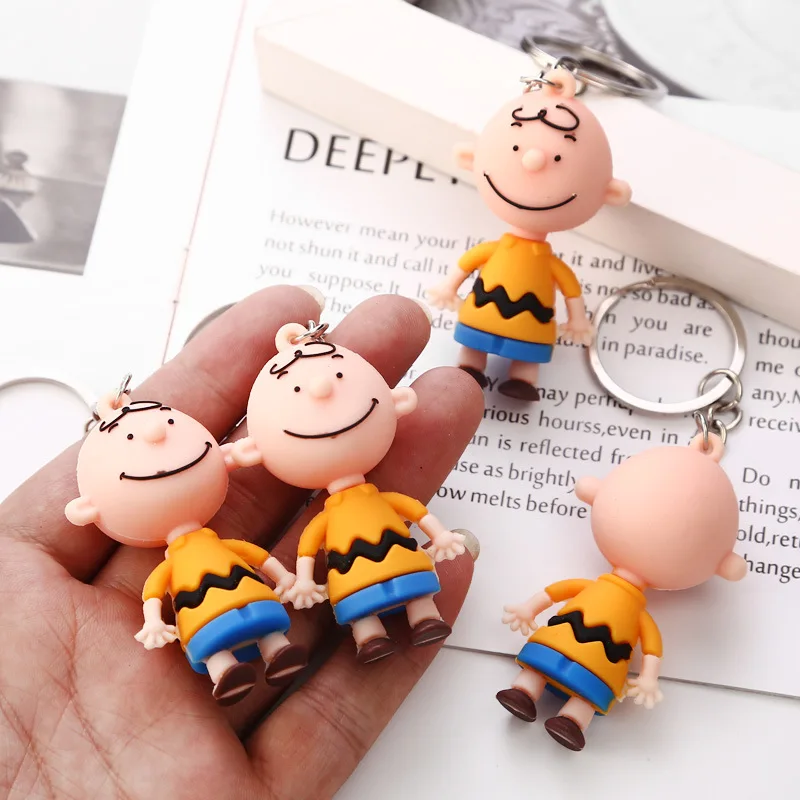 Новинка 2019 милый мультяшный брелок для дам Charlie Brown креативная Автомобильная