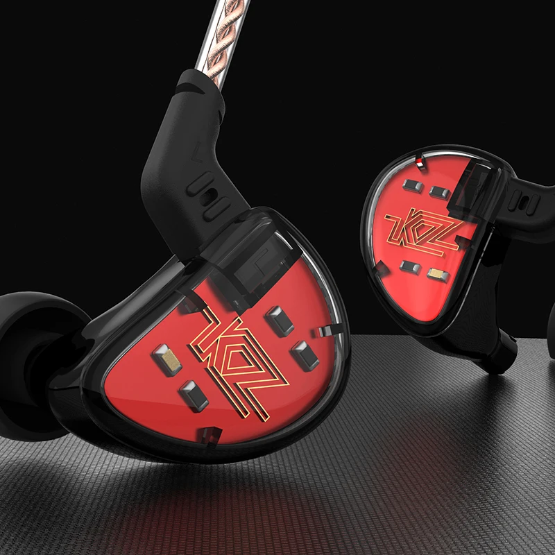 Оригинальный KZ AS10 5BA HiFi стерео наушники-вкладыши высокого Разрешение наушники с 0