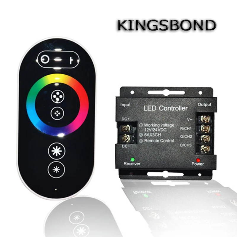 DC12V 24V RF беспроводной сенсорный RGB контроллер с цветным кольцом для 2835 5050 3528