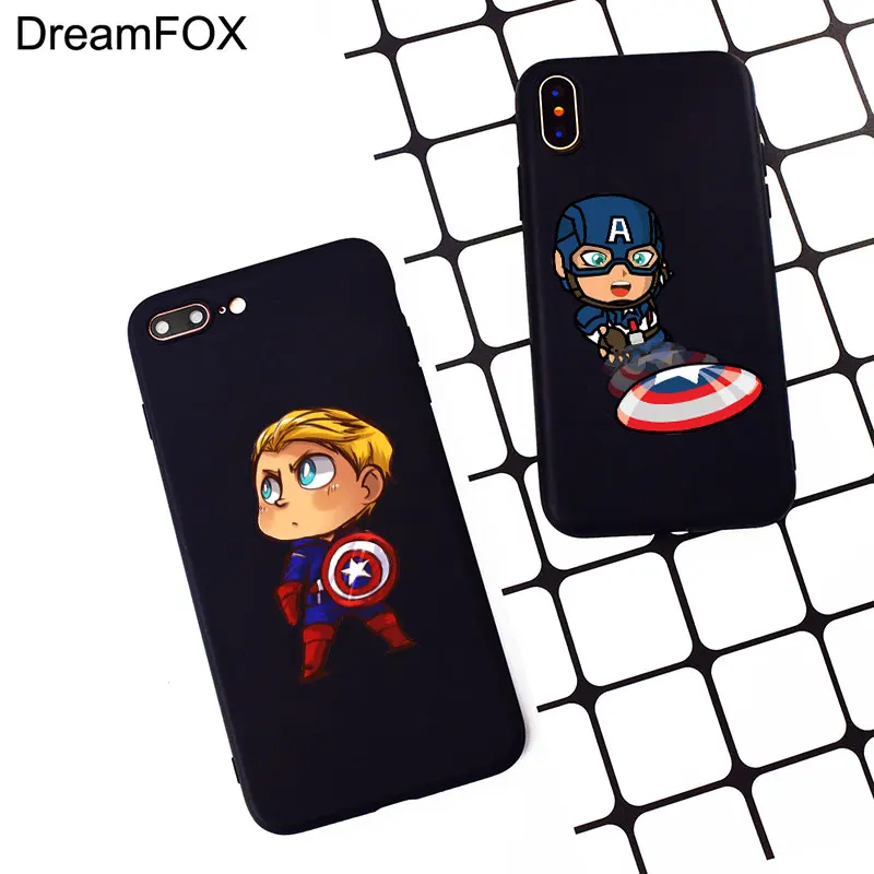 M177 Captain America Black Silicone Case Cover For Apple iPhone 11 Pro XR XS Max X 8 7 6 6S Plus 5 5S 5G SE |