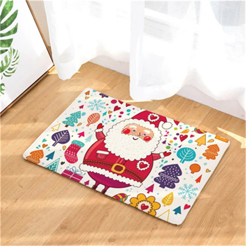 Comwarm нескользящий Рождественский Стильный коврик 40*60 см Мультфильм Санта Клаус