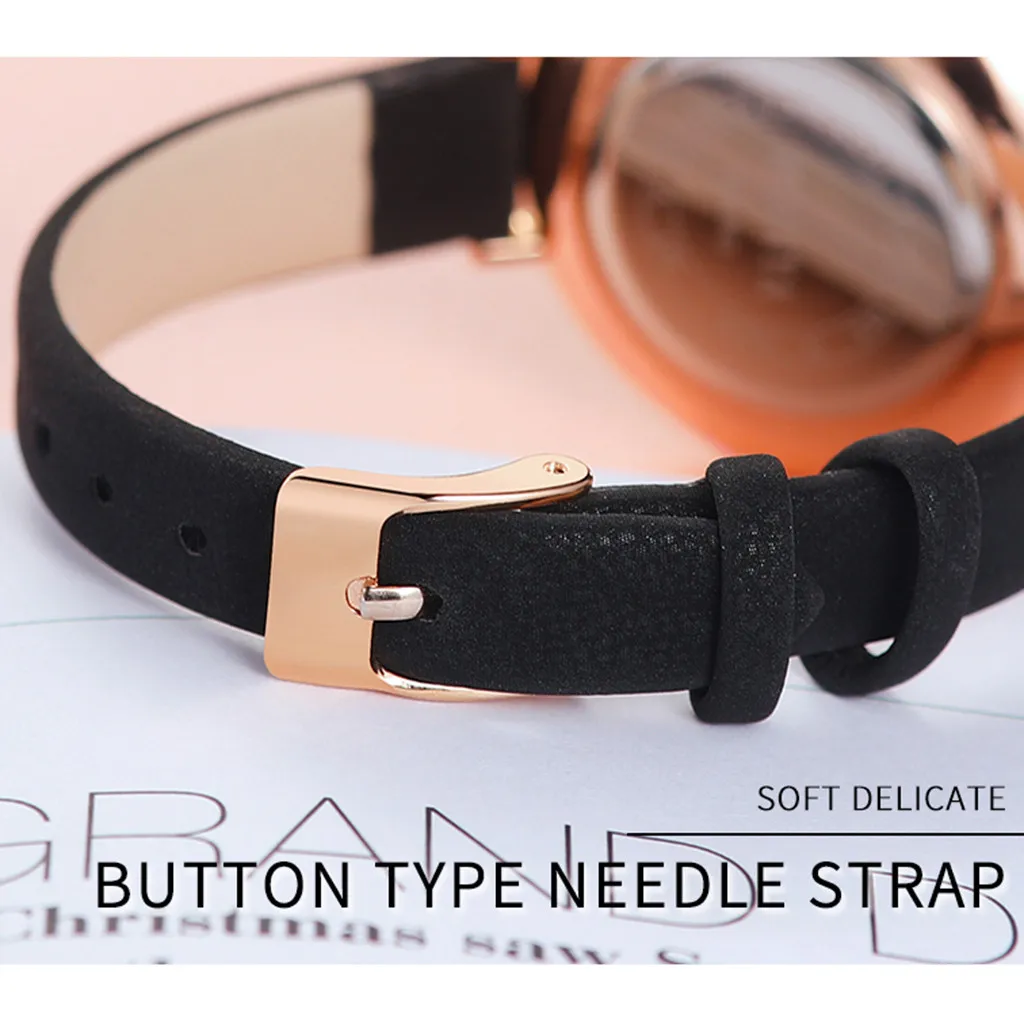 

New Women Watches Creative greenThin Dial Ladies Female Quartz Wristwatch Leather Casual Strap Clock Fashion Zegarek Damski@50