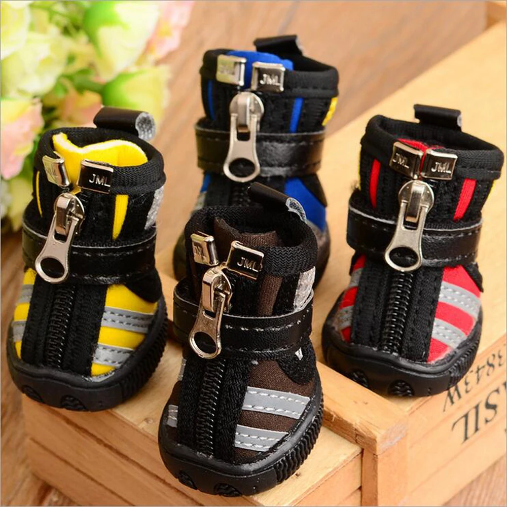 Модная хлопковая Обувь для собак нескользящая обувь теплая зимняя мягкая