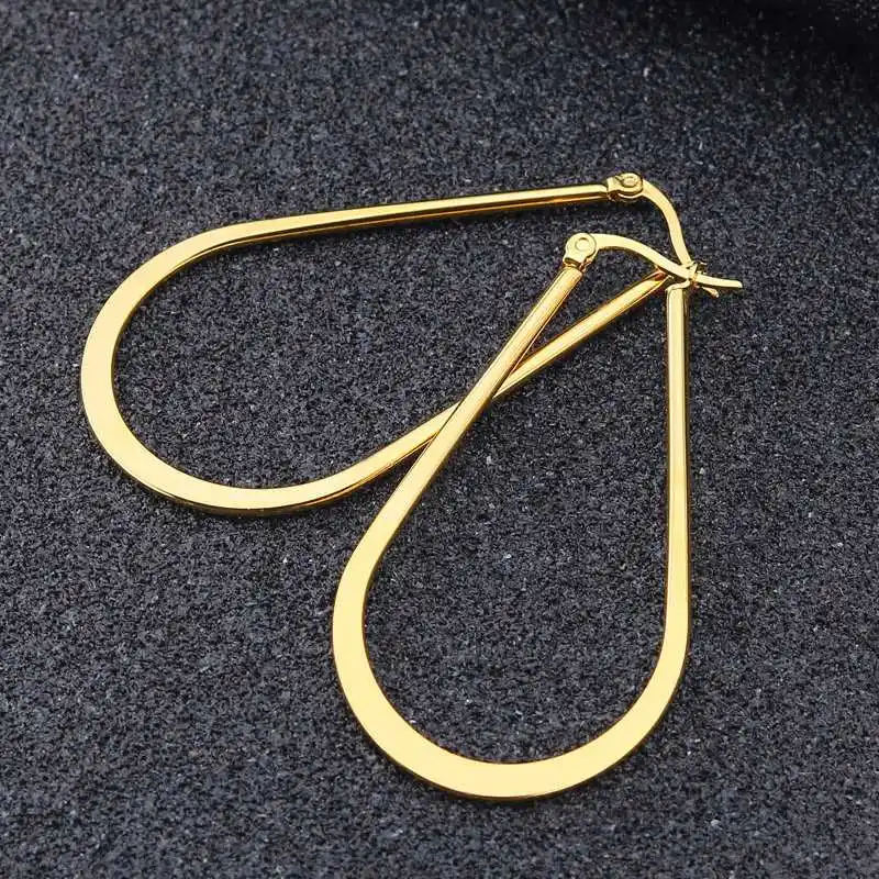 Серьги кольца Semitree из титановой стали крупные ювелирные украшения U образной