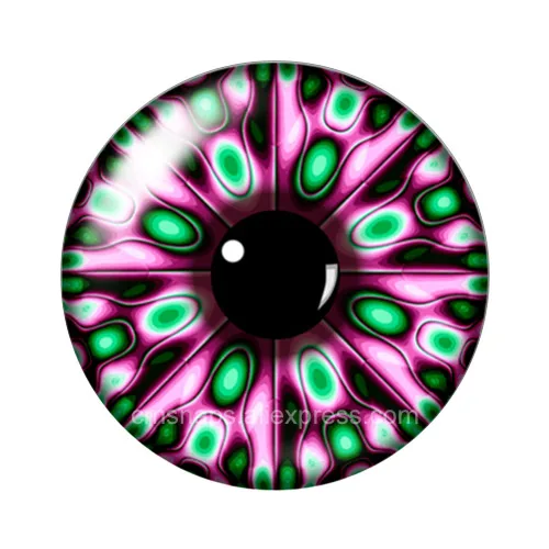 Красочные разноцветные глаза Beauty Magic 10 шт. Смешанные Круглые Стеклянные Кабошоны