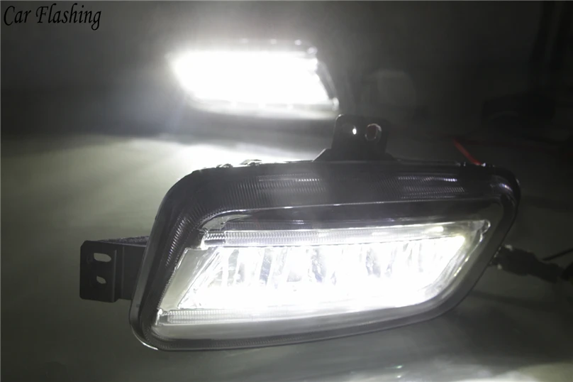 2 шт. для Ford Everest светодиодный DRL Дневной ходовой светильник Дневной светильник сигнал поворота противотуманная фара