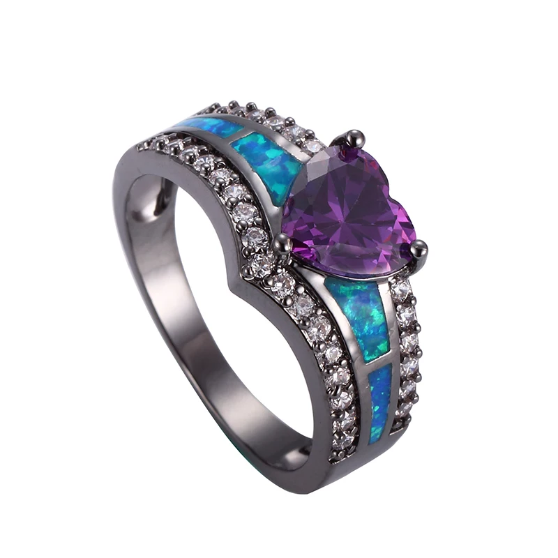 Женское кольцо с черным покрытием и фианитом|cubic zirconia ring|fashion rings for womenrings women |