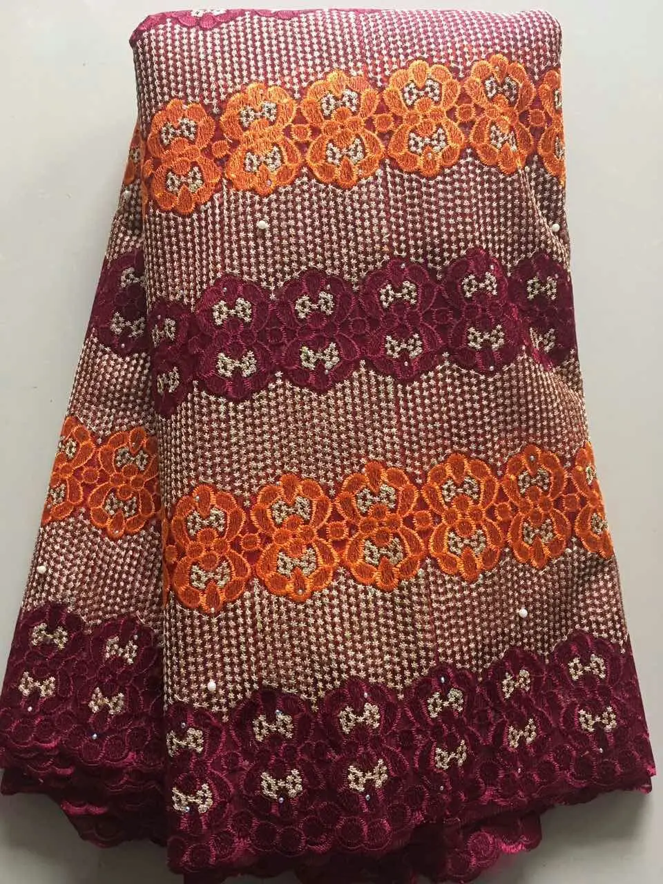 Последние Нигерии Кружева 2017 Fabirc Полиэстер Вышивка Тюль Кружевной Ткани