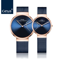 geya japan miyota gl20 newest simple women watch fashion stainless steel strap quartz wristwatch unique couple clock for ladies