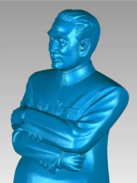 3D модель для ЧПУ резная фигура скульптурная машина в формате STL China's great man 2|3d model