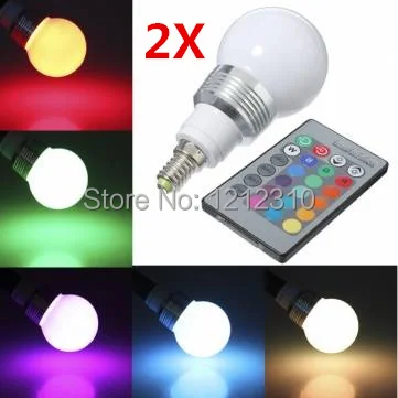 Бесплатная доставка E27 E14 9W AC85 265V RGB светодиодный ные лампы с пультом