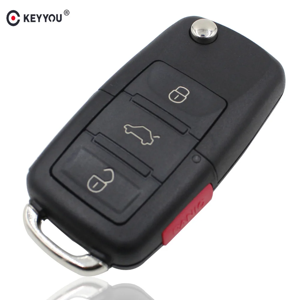 KEYYOU 10x4 кнопочный дистанционный флип-чехол для автомобильного ключа Замена чехол