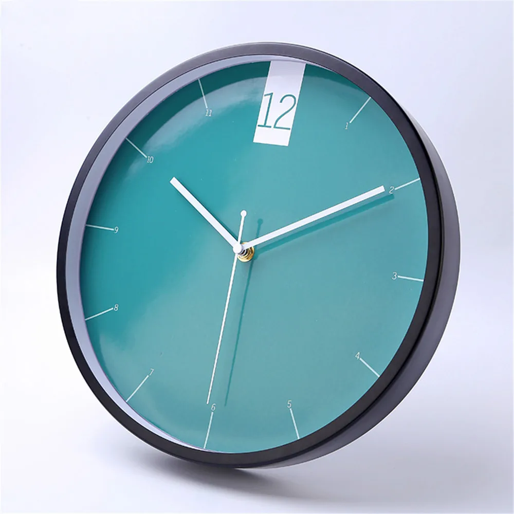 Silently Quartz Mute Needle Wall Clock For Decor Minimalist Green Wall Clocks New Vogue Exquisite Artistic Round Watches