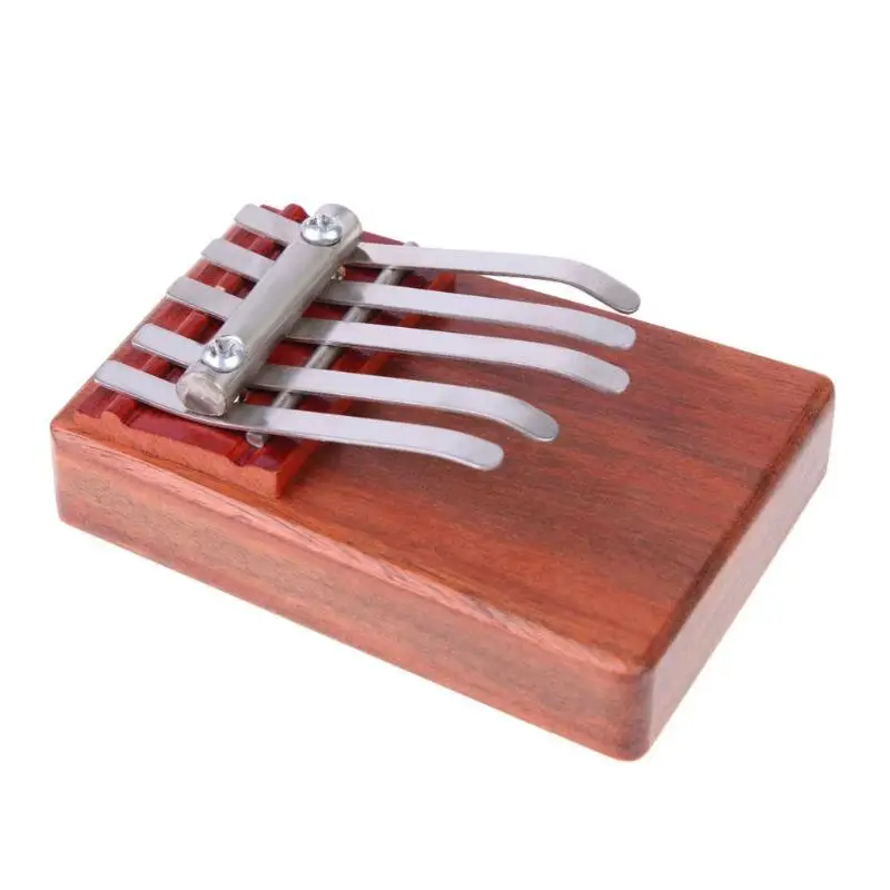 5 ключ Kalimba Mbira Likembe Sanza палец пианино палисандр инструмент большой палец пианино металлические стремена