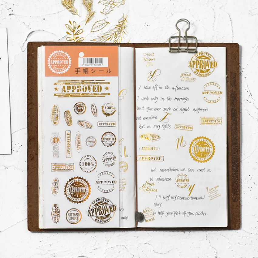 1sheet/pack Plant postmark letter series hot stamping sticker flower decoration Creative Handbook Diary DIY Decorative Sticker | Дом и сад