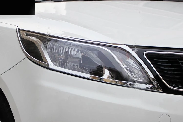 

Fit Kia Rio/K2 2011-2012 ABS Chrome Front headlight Lamp Cover 11-12