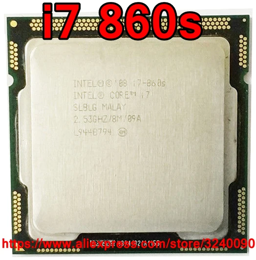 Оригинальный четырехъядерный процессор Intel Core i7 860s 2 53 ГГц LGA1156 8 Мб кэш памяти 82 Вт