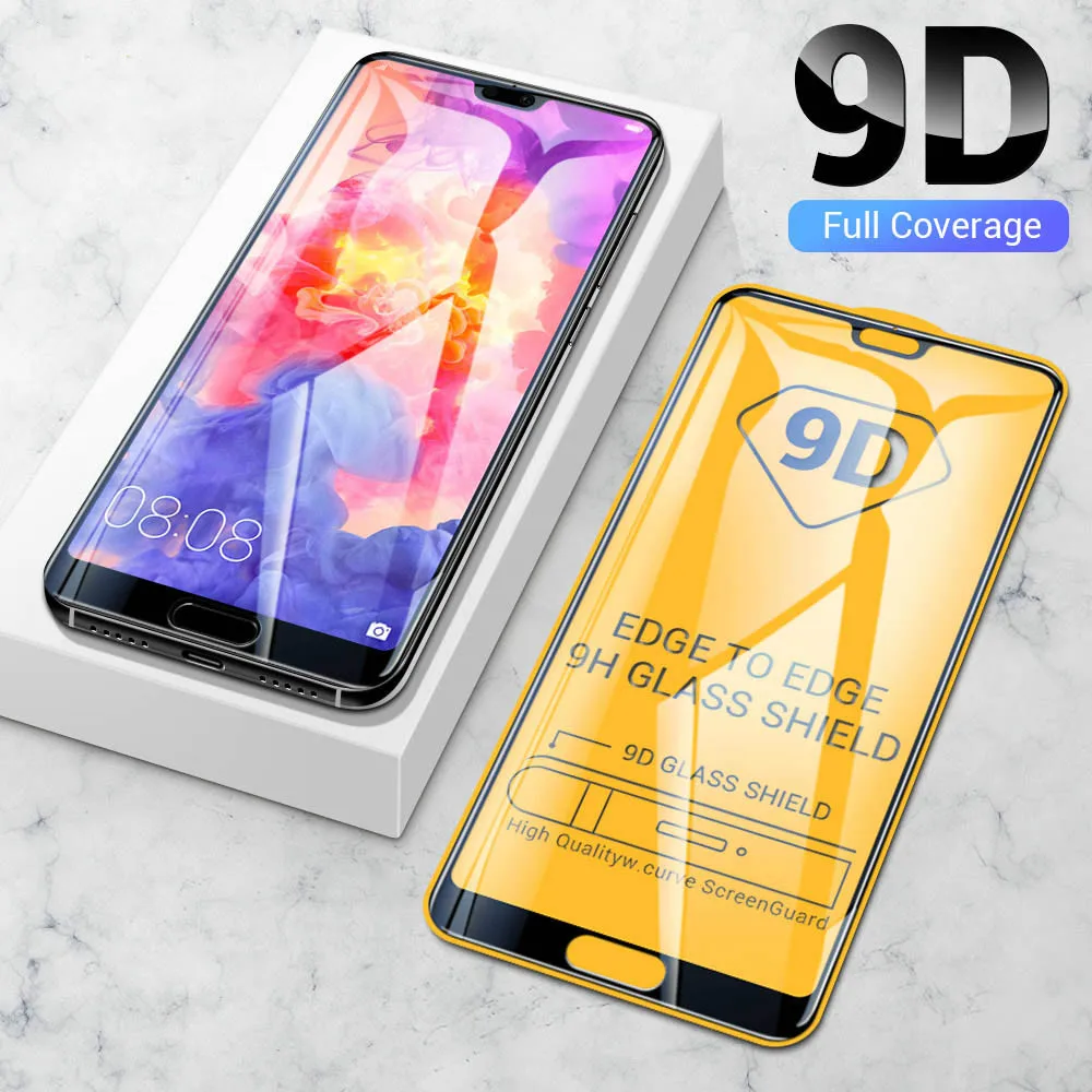 Закаленное стекло 9D с полным приклеиванием для Huawei P30 lite p20 pro защитное huawey p 20 30