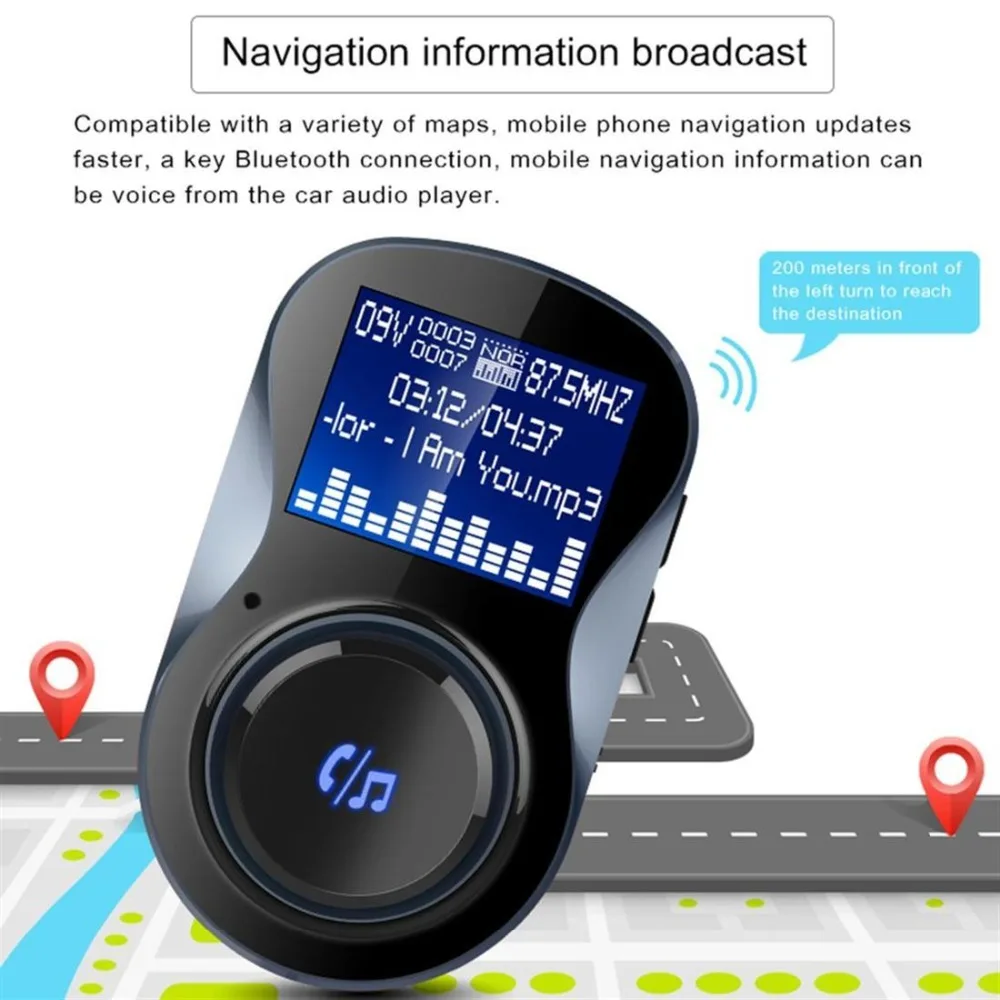 Беспроводной Bluetooth 4 1 Автомобильный MP3-плеер комплект Hands-Free двойной USB