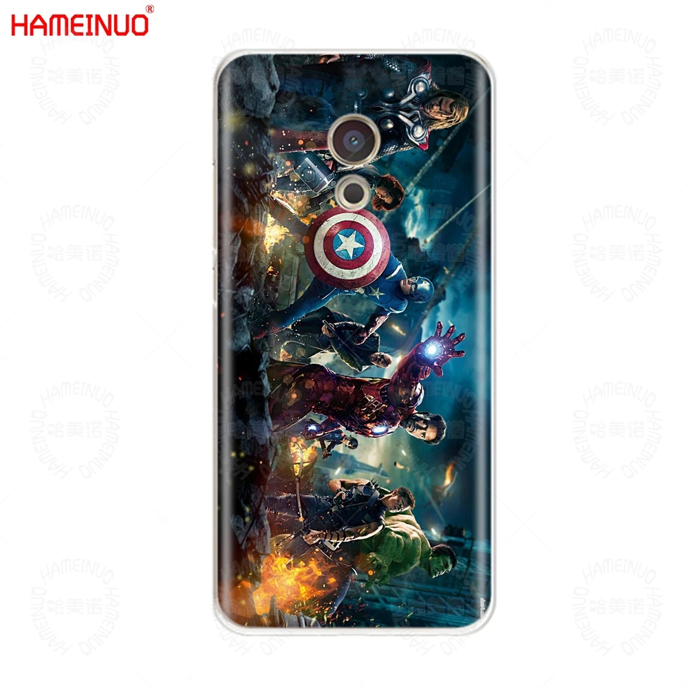 HAMEINUO с рисунком «мстители» от Marvel, Капитан Америка чехол для телефона для Meizu M6 M5 M5S M2 M3 M3S MX4 MX5 MX6 PRO 6 5 U10 U20 note plus - Цвет: 61168