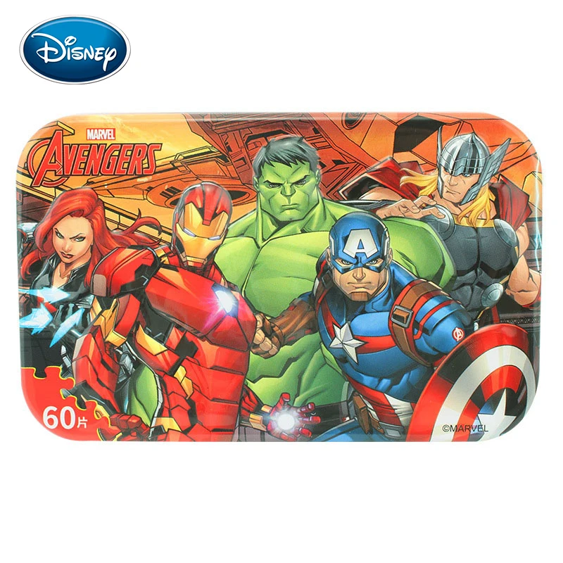 Пазл из металлической коробки Disney Деревянные Игрушки для раннего обучения 60 штук