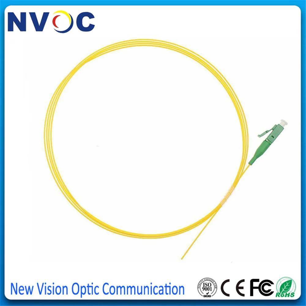 

100 шт./лот, 1 м SC ST LC FCAPC волоконно-фрезерный хвост, SC ST FC LC/APC G657A1 Simplex 9/125 одномодовый 0,9 мм ПВХ волоконно-оптический хвост