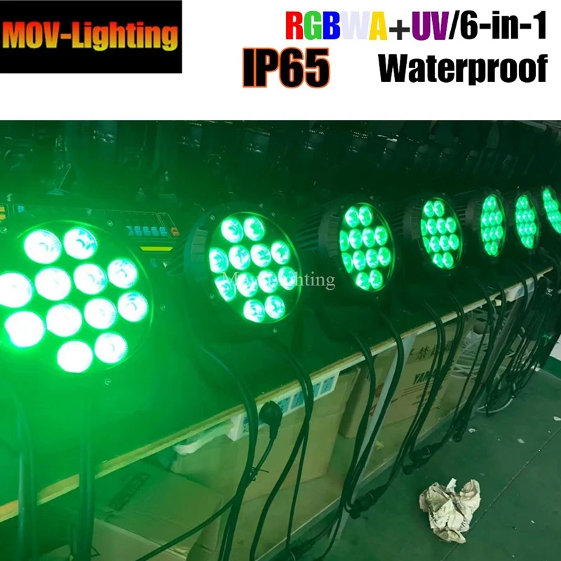 Водонепроницаемый светодиодный прожектор 6 шт./лот 12x18 Вт RGBWA UV в 1 IP65 ночное