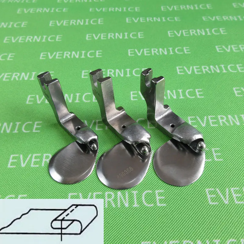 3 ball ROLL HEMMING Feet for INDUSTRIAL SEWING MACHINES BROTHER JUKI CONSEW