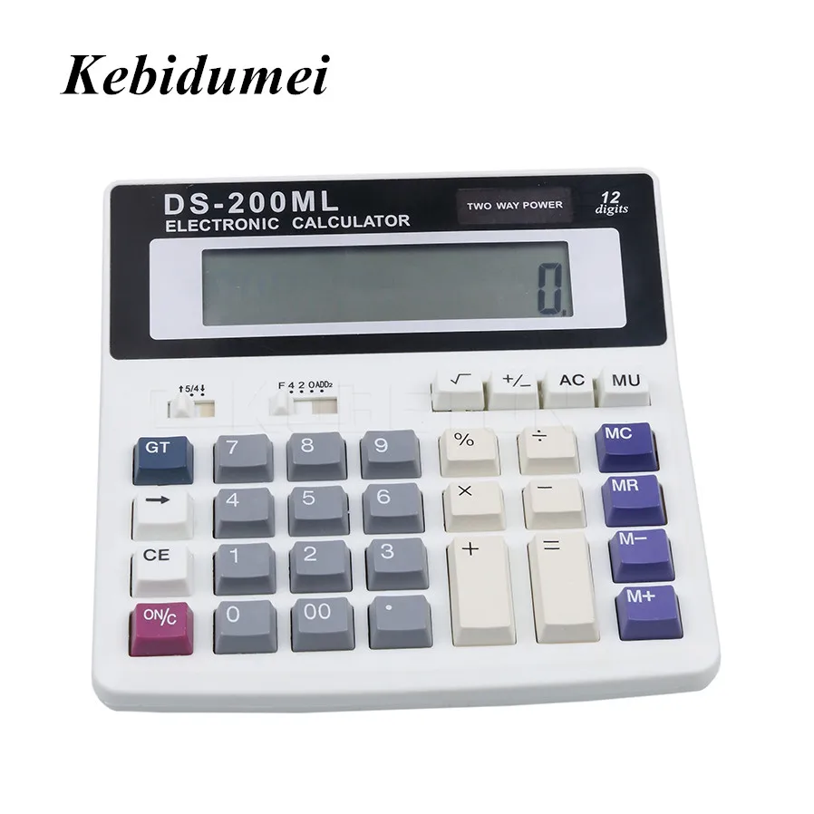 Kebidumei новый калькулятор для офиса многофункциональный большие клавиши 12 цифр