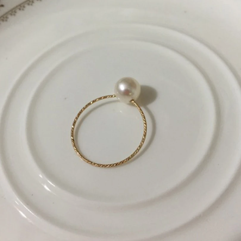 Women Pearl Rings Fashion Jewelry Flawless Perfectly Roung Aurora Simple Elegant Lady Accessories Classic Female | Украшения и