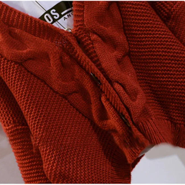 Женский трикотажный кардиган вязаное пальто-пончо большого размера с длинным