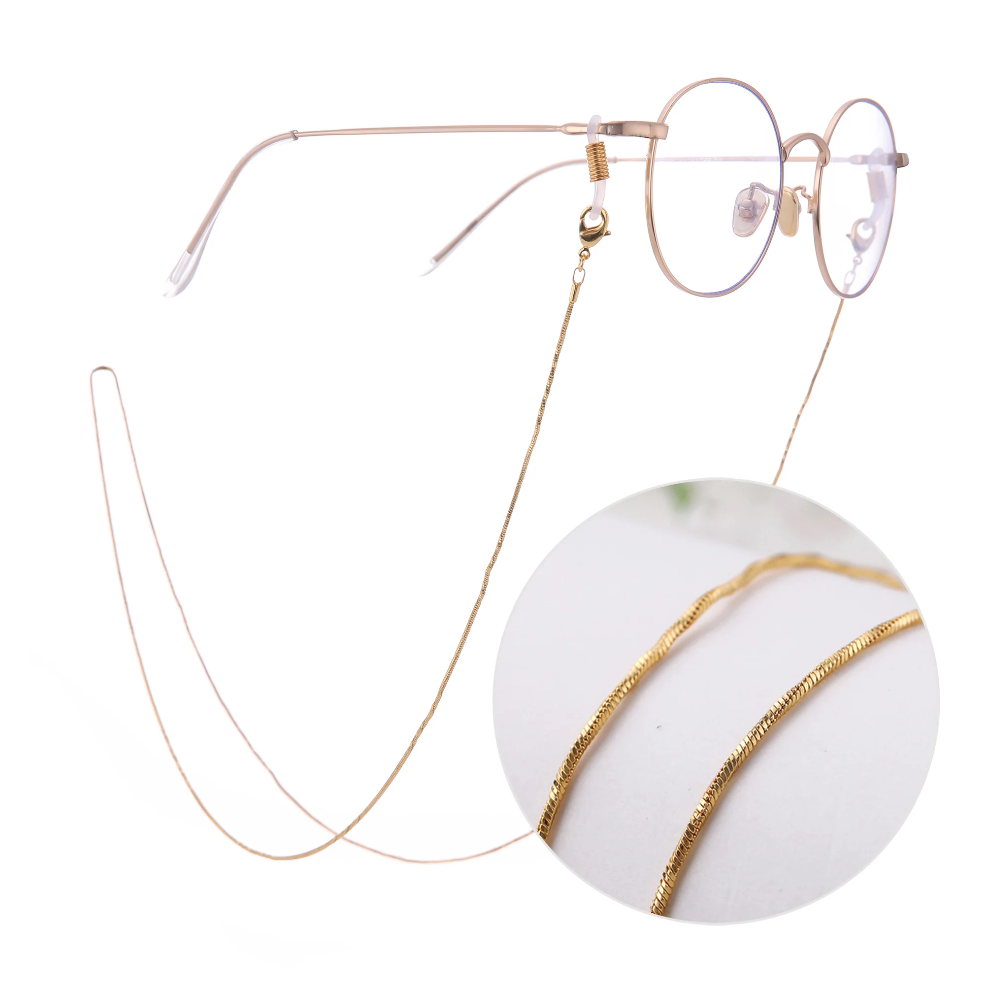 LIKGREAT 78 см модные очки с цепочкой волнистая цепочка под змеиную кожу