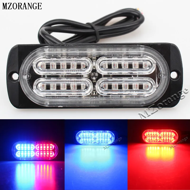 MZORANGE1PCS ультра-тонком высоком Мощность Водонепроницаемый 12 V-24 V 20 светодиодный автомобиль грузовик, можно использовать при аварийной ситуации Strobe Предупреждение сигнальные полицейские светильник красный