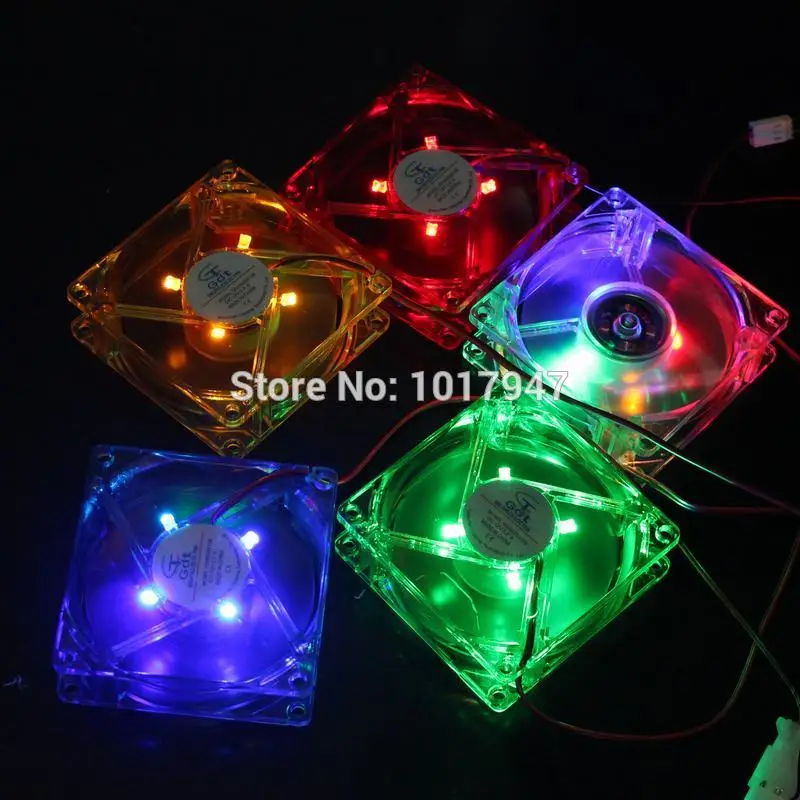 1 шт. Gdstime белый DC 12V корпус красочный LED 4 провода радиатор бесщеточный вентилятор