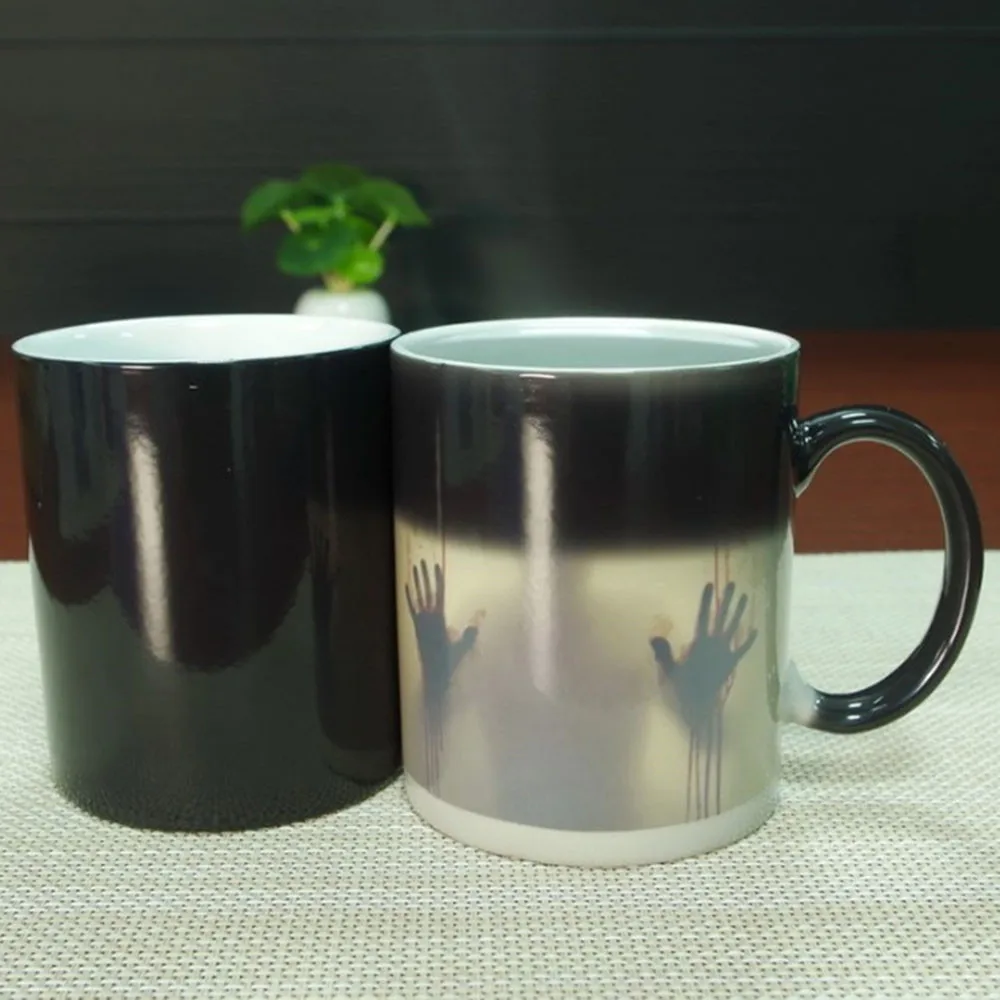 Хэллоуин Цвет изменить Кофе кружки 330 мл зомби Магия теплочувствительная