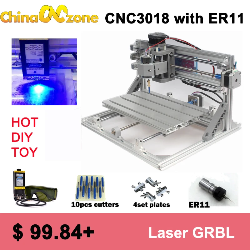 CNC3018 лазерный станок ER11 мини фрезерный с ЧПУ 3018 детали для фрезерного станка grbl diy