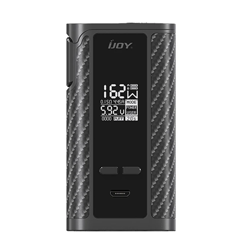 Ijoy капитан 1865 мод испаритель 162 Вт электронная сигарета капитан 1865 TC коробка мод поддержка RTA RBA RDA RDTA 510 резьба - Цвет: Черный