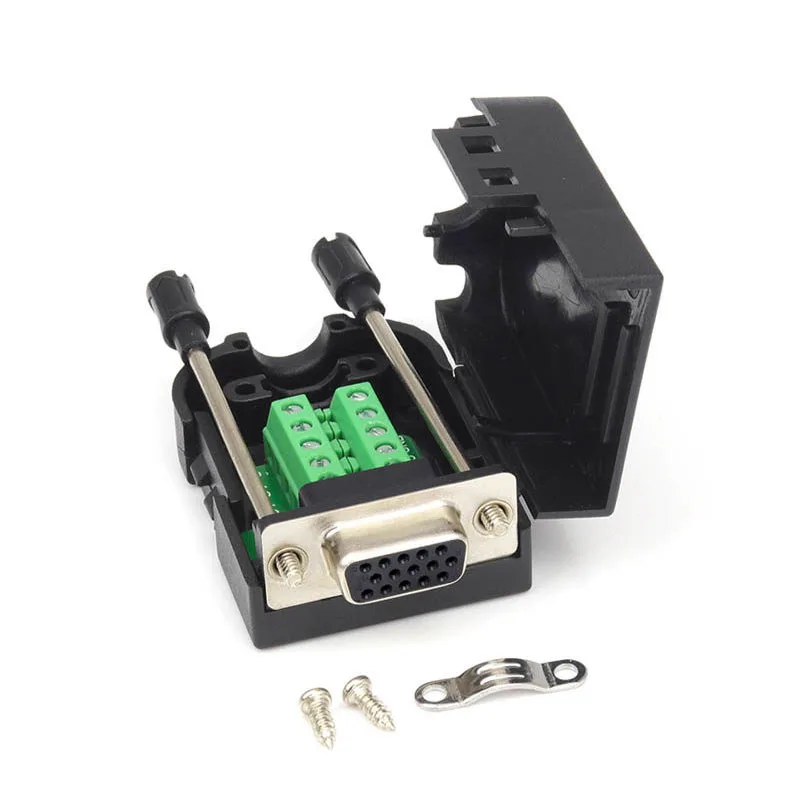 VGA Solderless Разъем DB15 мужской и женский головы 3 ряда 15 контактный разъем компьютерный монитор проектор разъем - Цвет: A