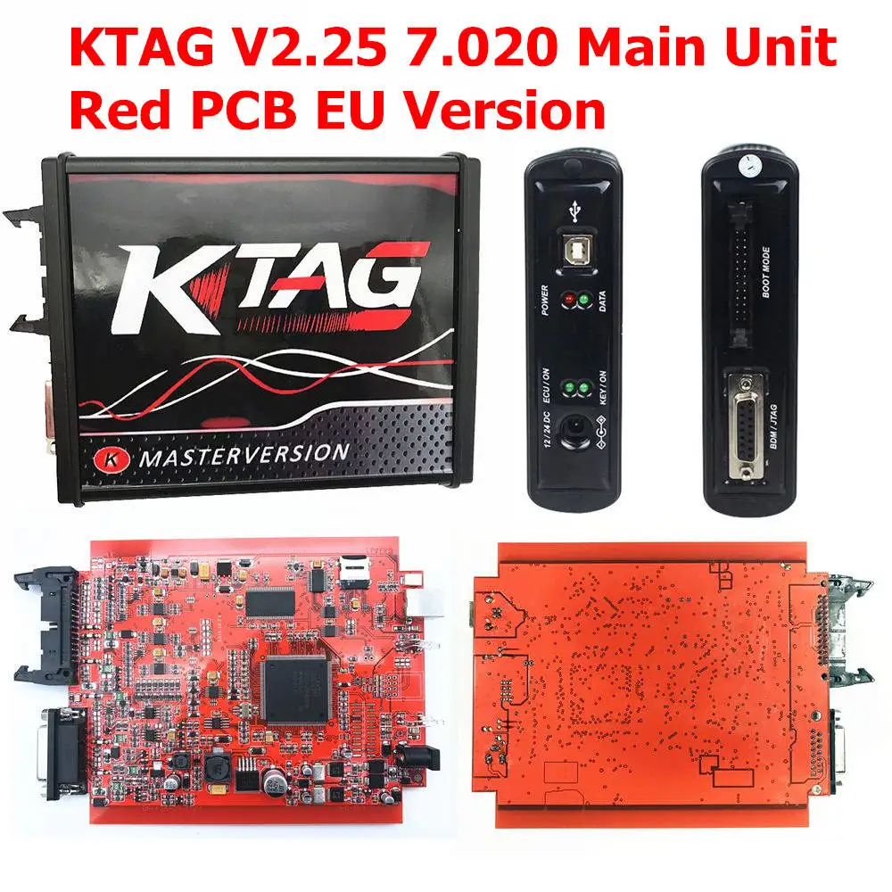 KTAGV7.020 MAIN UNIT Новейшая 4LED красная печатная плата KTAG V7.020 SW2.25 Версия ЕС неограниченный маркер K-TAG 7,020 Многоязычная онлайн версия - Цвет: KTAGV7.020 MAIN UNIT