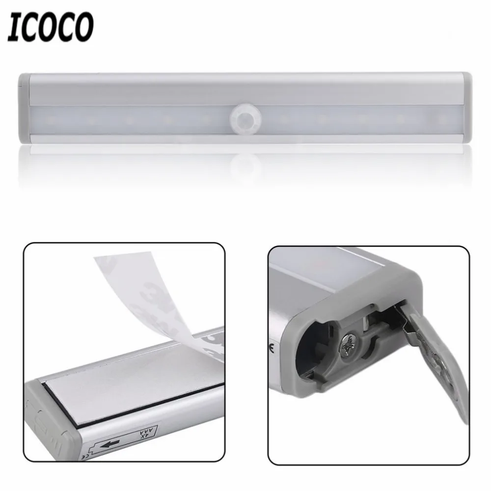 High Bright TDL-7120 10 LED IR Infrared Motion Detector Wireless Sensor Lighting Closet Night Lamp Cabinet Wardrobe Light | Электроника
