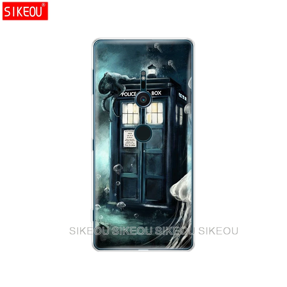 Силиконовый чехол для телефона sony xperia XA1 XA2 ULTRA PLUS L1 L2 XZ1 XZ2 compact XZ PREMIUM Tardis Box Doctor