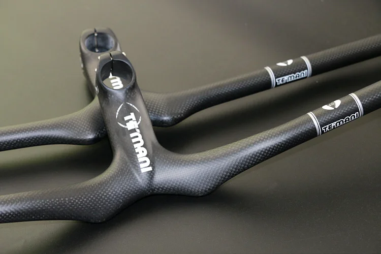 Teмани 3k карбоновый горный велосипед Интегрированный Плоский руль MTB подъем
