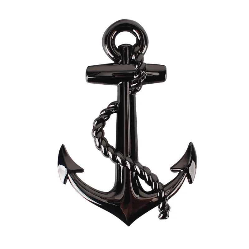 Металлические 3d-наклейки с изображением якоря и Креста наклейка на автомобиль