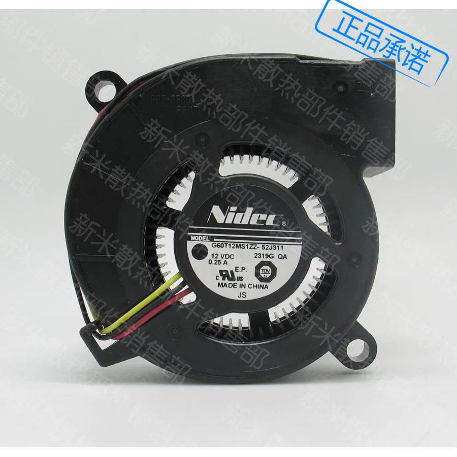 Б/у NIDEC 6023 12V 0.25A проектора центробежный G60T12MS1ZZ-52J311 Вентилятор охлаждения