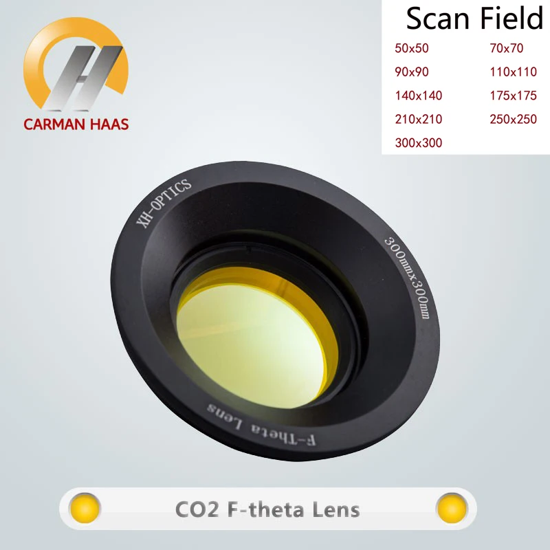Лазерная F-Theta линза Carmanhaas Co2 для лазерной маркировки ZnSe объектив сканера 70*70 мм