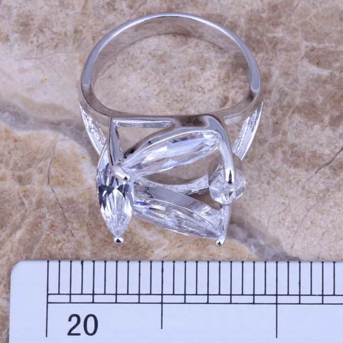 Очаровательный белый CZ посеребренный Размер кольца 6/7/8/9 R0216|bag pig|bag colorbag sale |