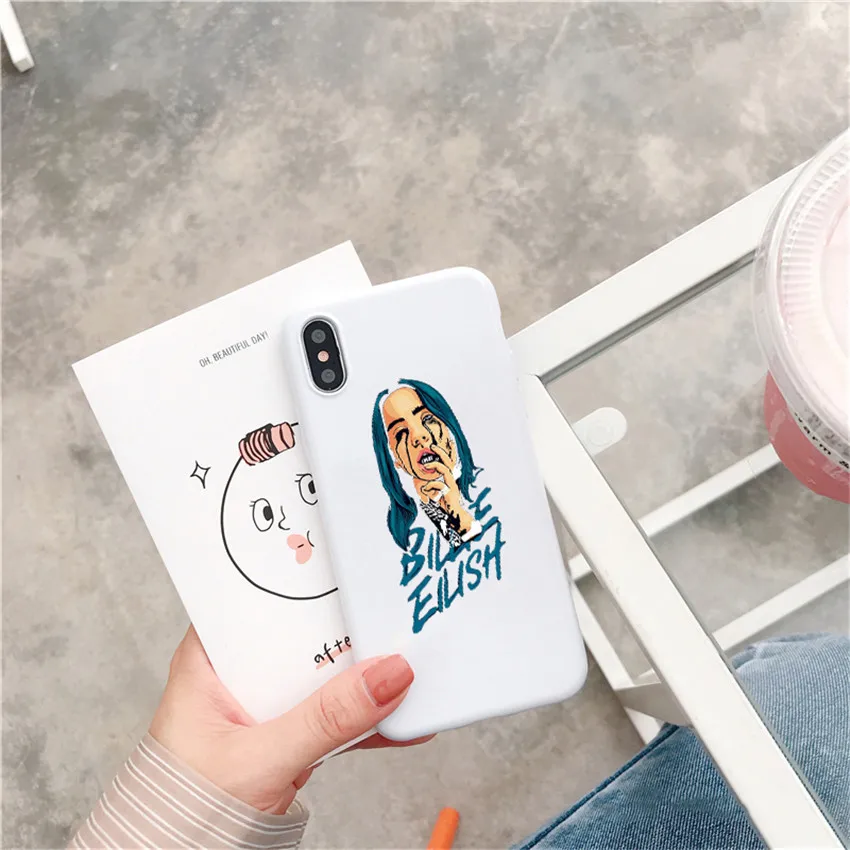 20218 Billie eilish чехол для телефона с логотипом для iPhone X 7 Plus XS 10 чехол TPU силиконовый чехол для телефона для iPhone 6S 8 6 Plus XS Max чехол - Цвет: 20218