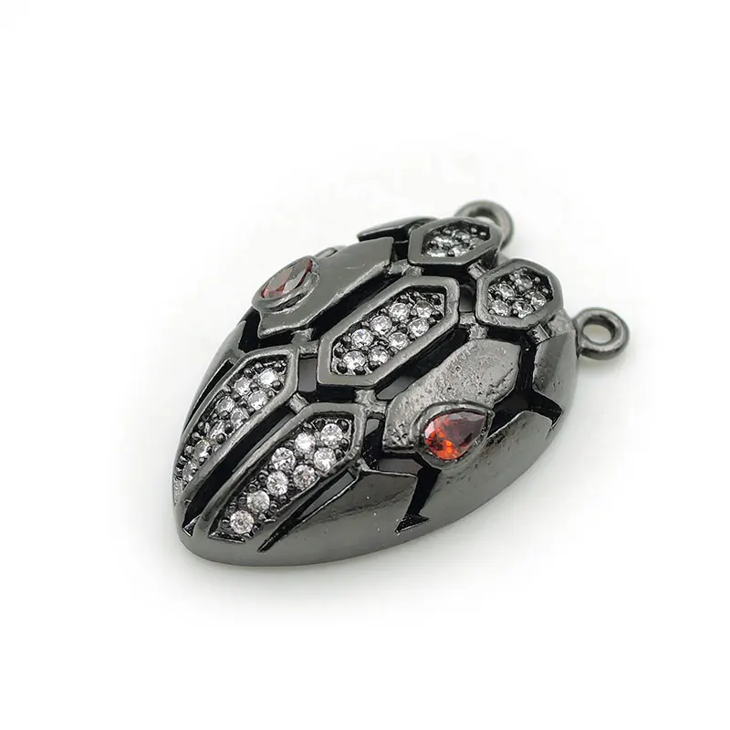 23*14*5 мм микро паве прозрачный и Красный CZ очаровательные двойные круги подходят