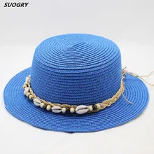 SUOGRY Модные женские мужские летние соломенная шляпа Fedora Панамы пляжная Панама Шляпы-котелки